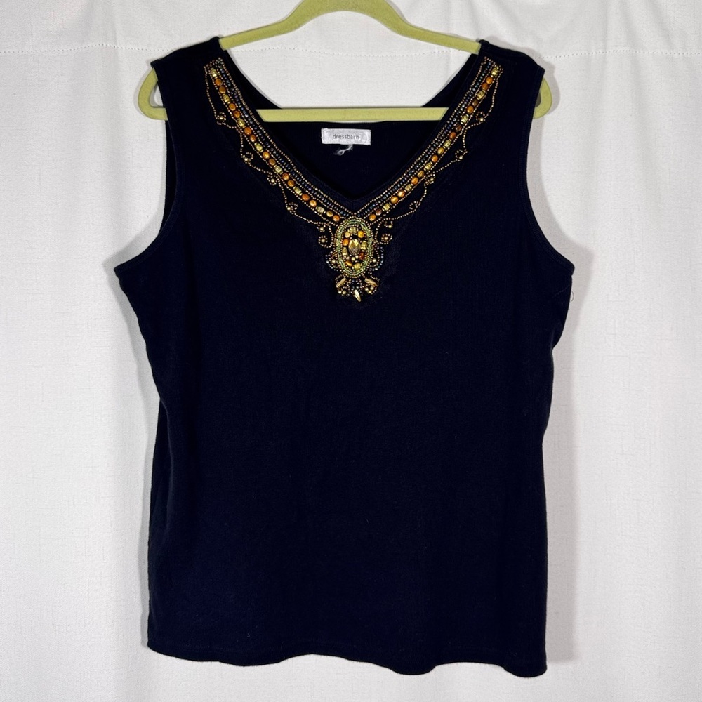 Vintage Beaded Sleeveless Top by Dress Barn